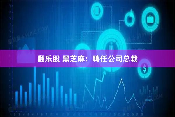翻乐股 黑芝麻：聘任公司总裁