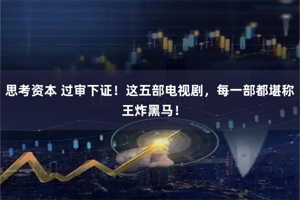 思考资本 过审下证！这五部电视剧，每一部都堪称王炸黑马！